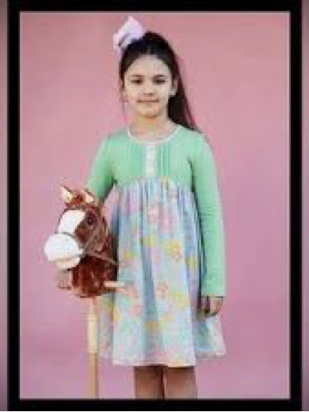 Matilda Jane Mint Green and Pastel Floral Knit-Skirt Dress